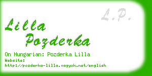 lilla pozderka business card